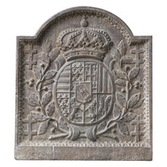 Used French 'Coat of Arms of Lorraine' Fireback / Backsplash, 18th-19th Century