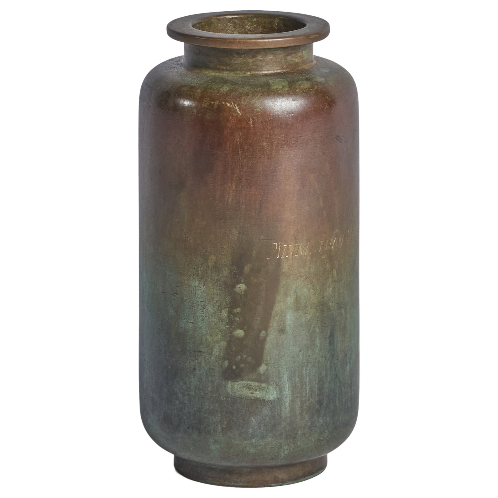 GAB, Vase, Bronze, Sweden, 1930s For Sale