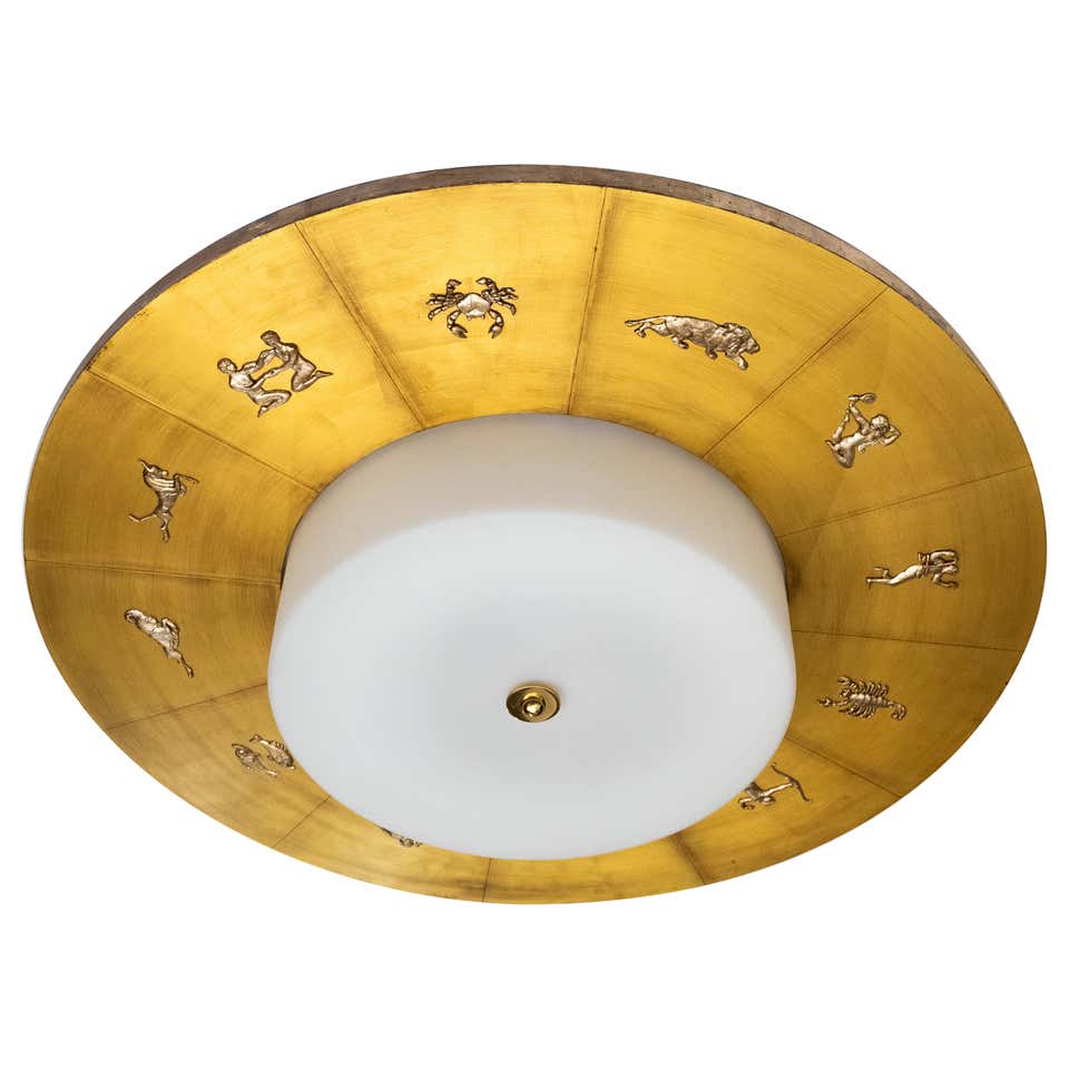 A 36" Deco Flush Mount by David Duncan For Sale at 1stDibs