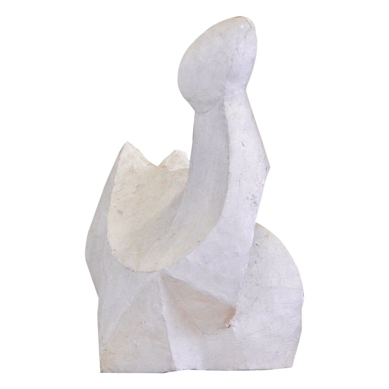 French abstract plaster sculpture - 1950. For Sale