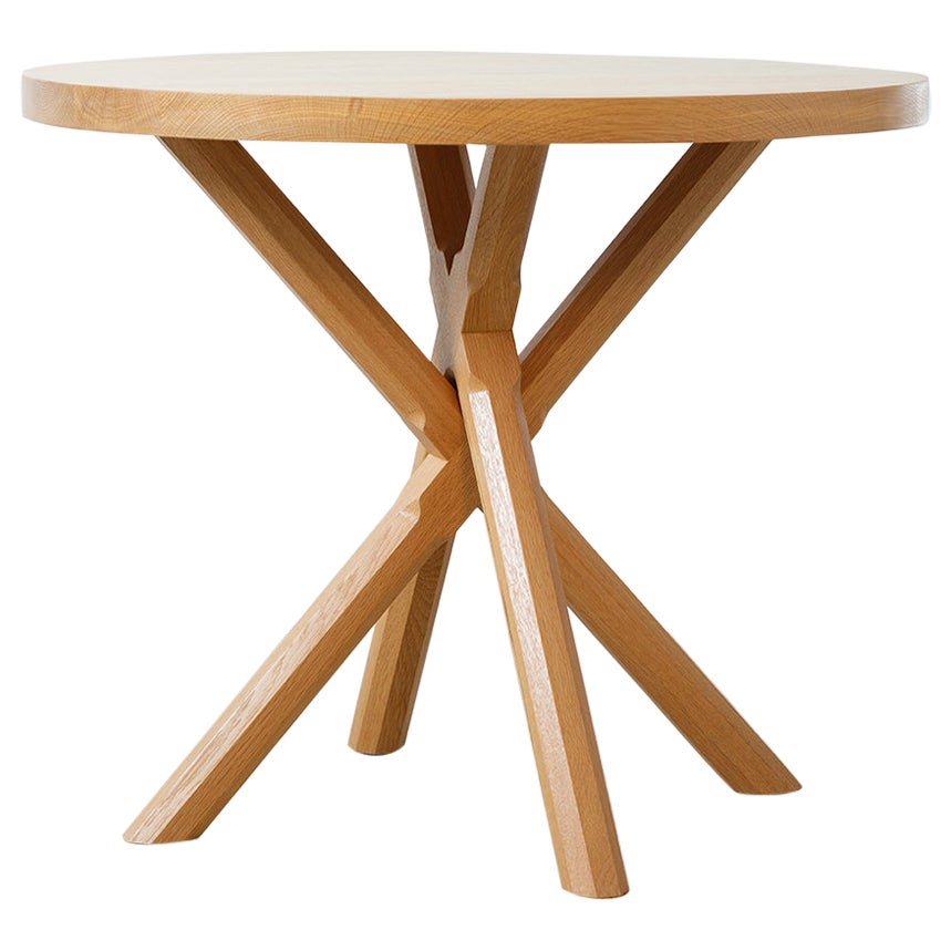 Bond Cafe Table, Solid Oak Dining Table by Lynnea Jean For Sale