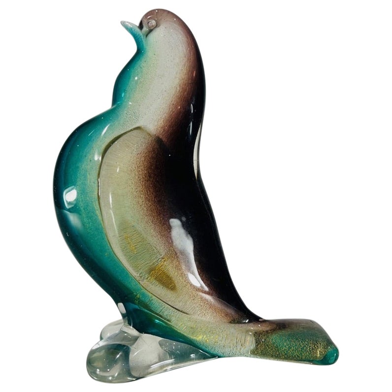 Archimede Seguso Skulptur aus Murano Glas 'Sfumato oro' um 1950. im Angebot