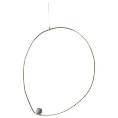 Omicron Brass Hanging Light Object by Periclis Frementitis