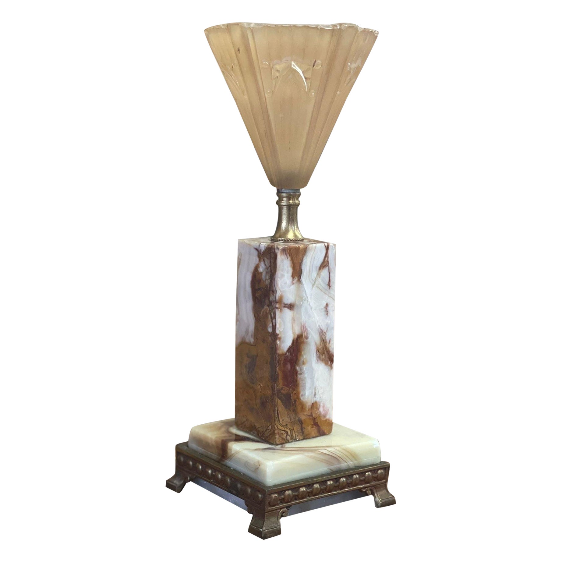 Art Deco Marble Lamp  For Sale