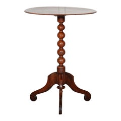 Irish 18thC Cherry Bobbin Tea Side Table