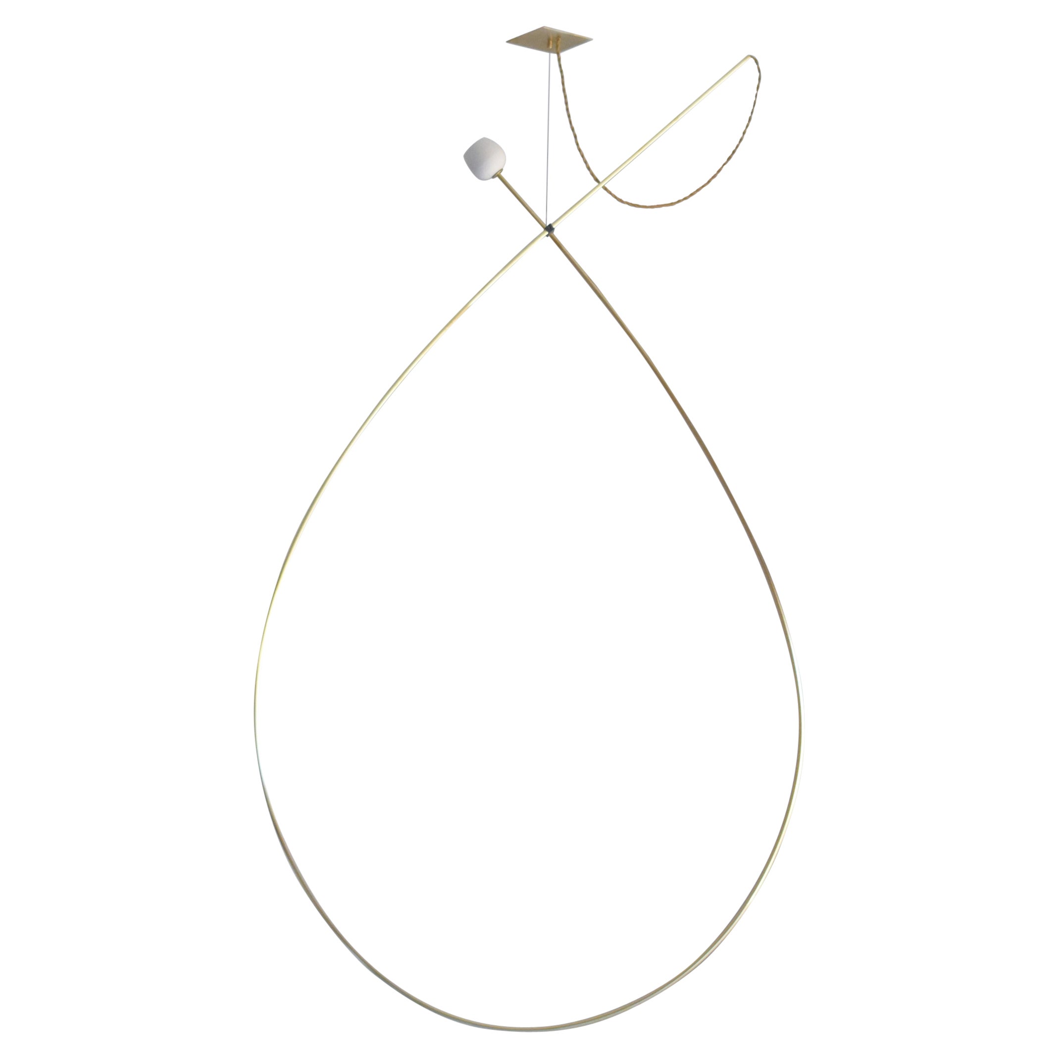 Drops Brass Hanging Light Object by Periclis Frementitis For Sale