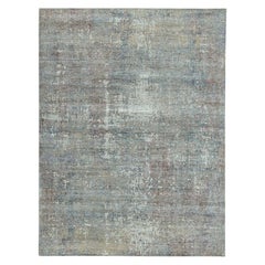 Rug & Kilim's Abstract Rug in Gray with Colorful Geometric Streaks (tapis abstrait gris avec des stries géométriques colorées)