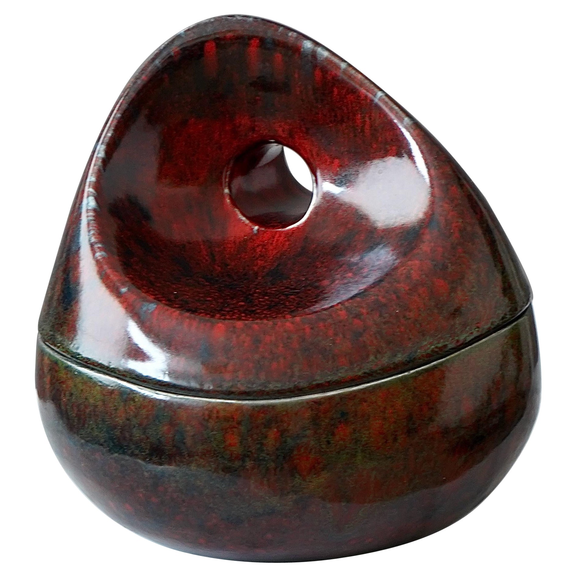 Lidded Stoneware Bowl by Birger Astrom, Sweden, 1960s