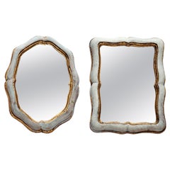 Vintage Small Florentine Accent Mirrors Set of 2