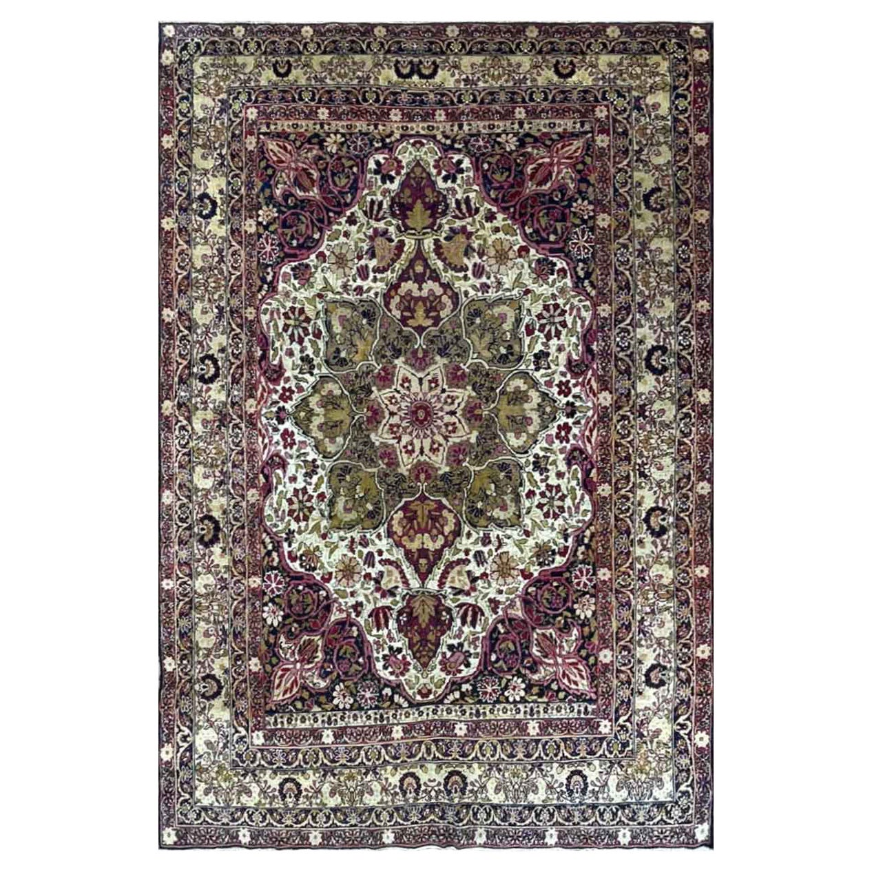Antique Kermanshah/Laver Persian Carpet For Sale