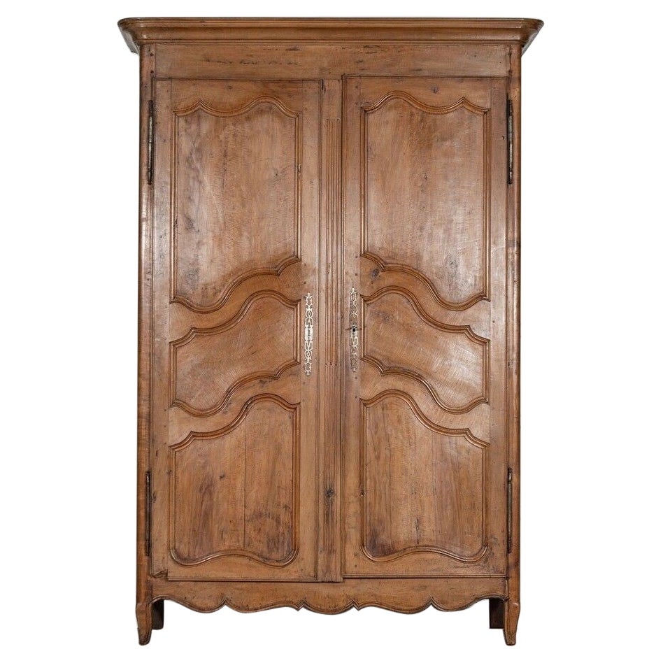 Large 19thC French Fruitwood Armoire For Sale