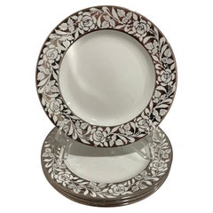 1930s Wedgwood Lustreware Dessert Plates, Set of 4