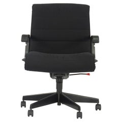 Retro 1990s Richard Sapper for Knoll Office / Desk Chair with Black Fabric and Frame