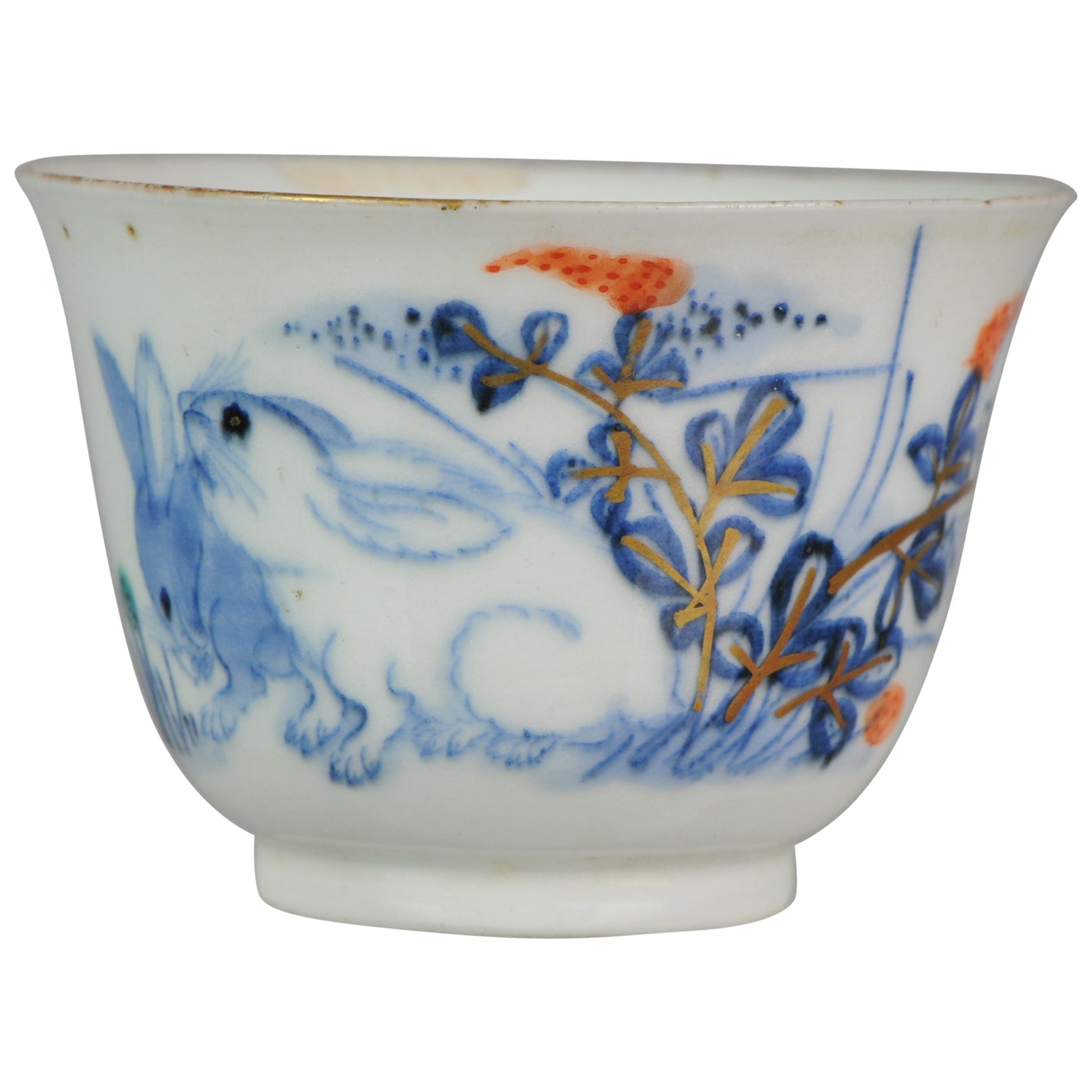 Rare Antique Japanese Tea Bowl Edo/Meiji Period Japan, 18/19th Century For Sale