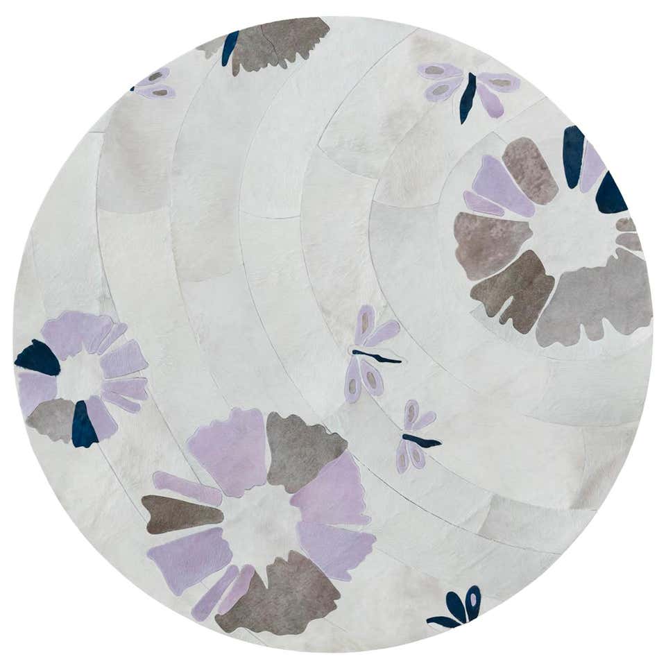 Murano Swirl Round White Rug For Sale at 1stDibs | murano rug