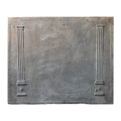 Antique French Neoclassical 'Pillars of Freedom' Fireback / Backsplash