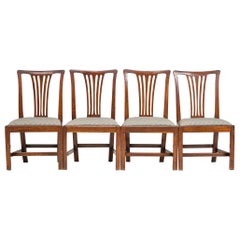 Chippendale Style Wooden Dining Chairs, Set of 4