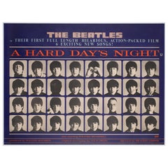 A Hard Day's Night 1964 UK Quad Film Poster, THE BEATLES