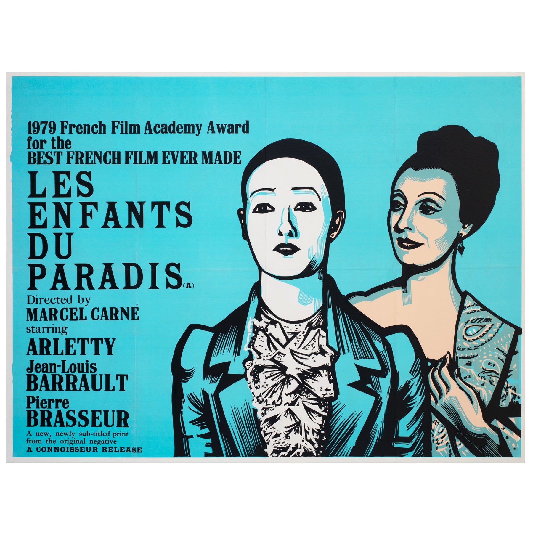 Les Enfants Du Paradis 1970s Academy Cinema Film Poster, Peter Strausfeld For Sale
