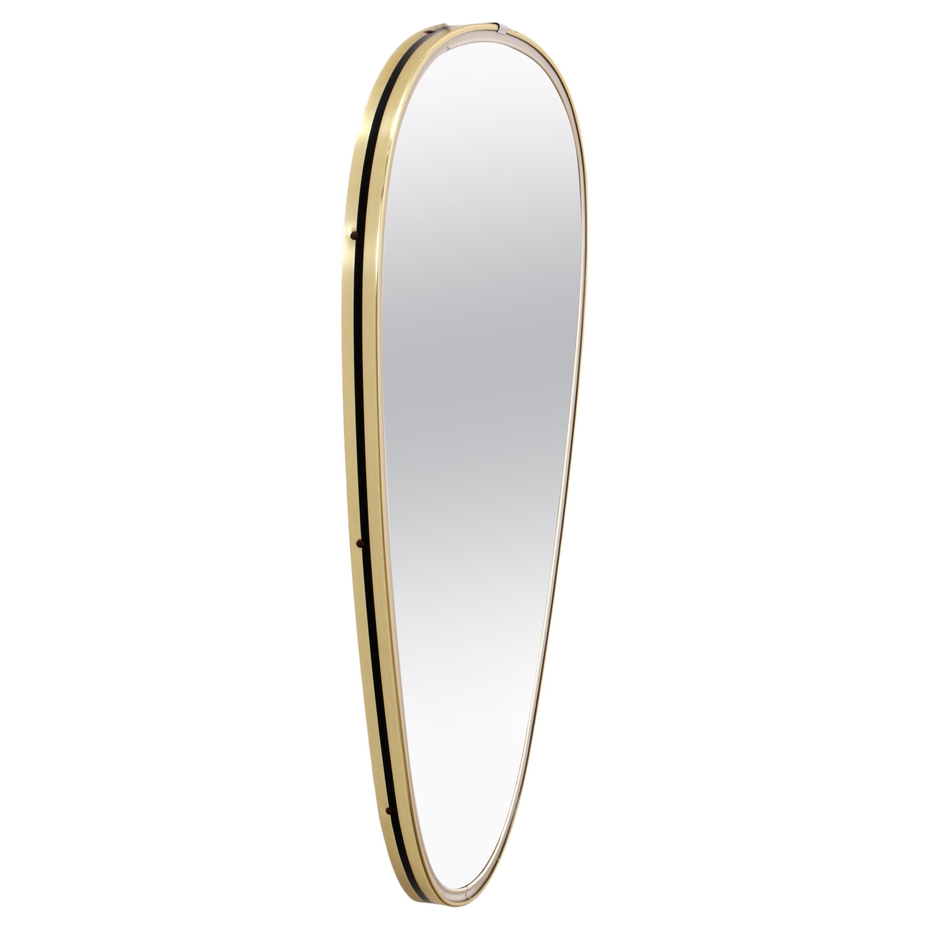 Vintage beautiful mirror with brass edge, 1960s Germany. For Sale at 1stDibs