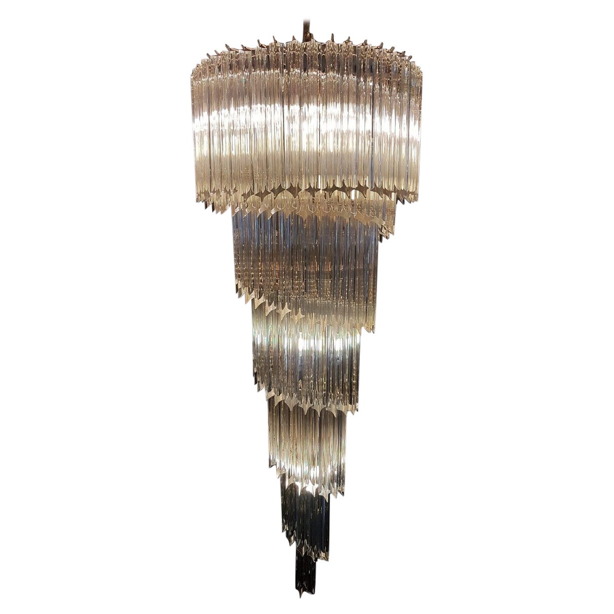 Cascade" Chandelier In Murano Glass, 1970s For Sale at 1stDibs