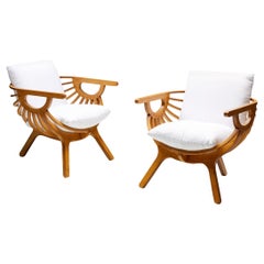 Fauteuil de salon sculptural en coquillage, Italie, années 1980
