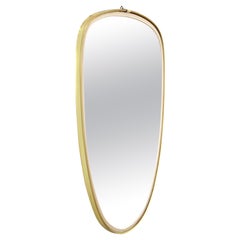 Vintage beautiful mirror with brass edge, 1960s Germany.   Mirror, mirror on the
