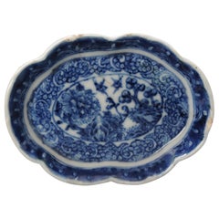 Antique Pattipan Porcelain Chine de Commande Birds in Garden Flowers, 18th Century