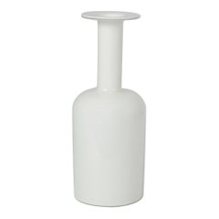 White Danish Vase by Otto Brauer for Holmegaard, Denmark, 1960s