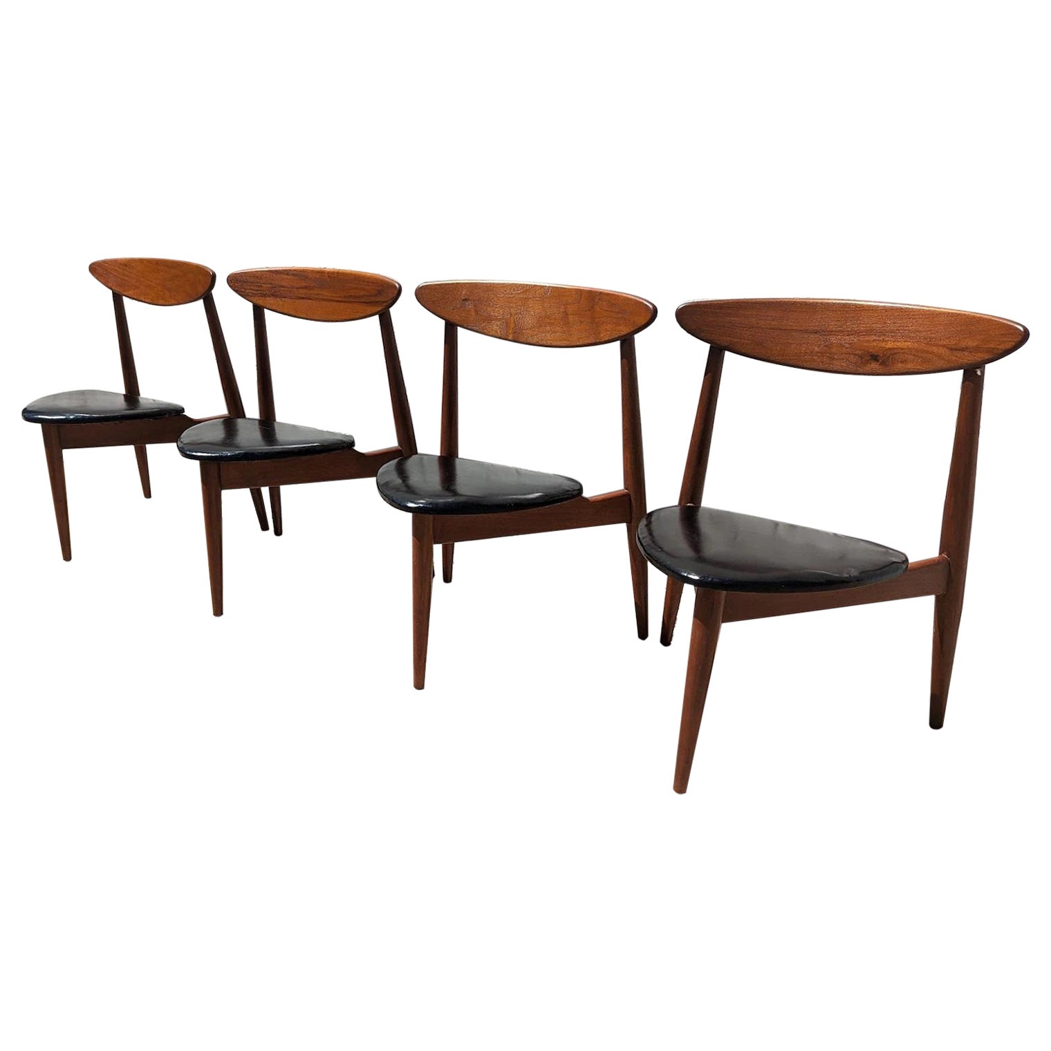 Set of 4 Mid Century Modern Frank Lloyd Wright Inspired Maple Dining ...