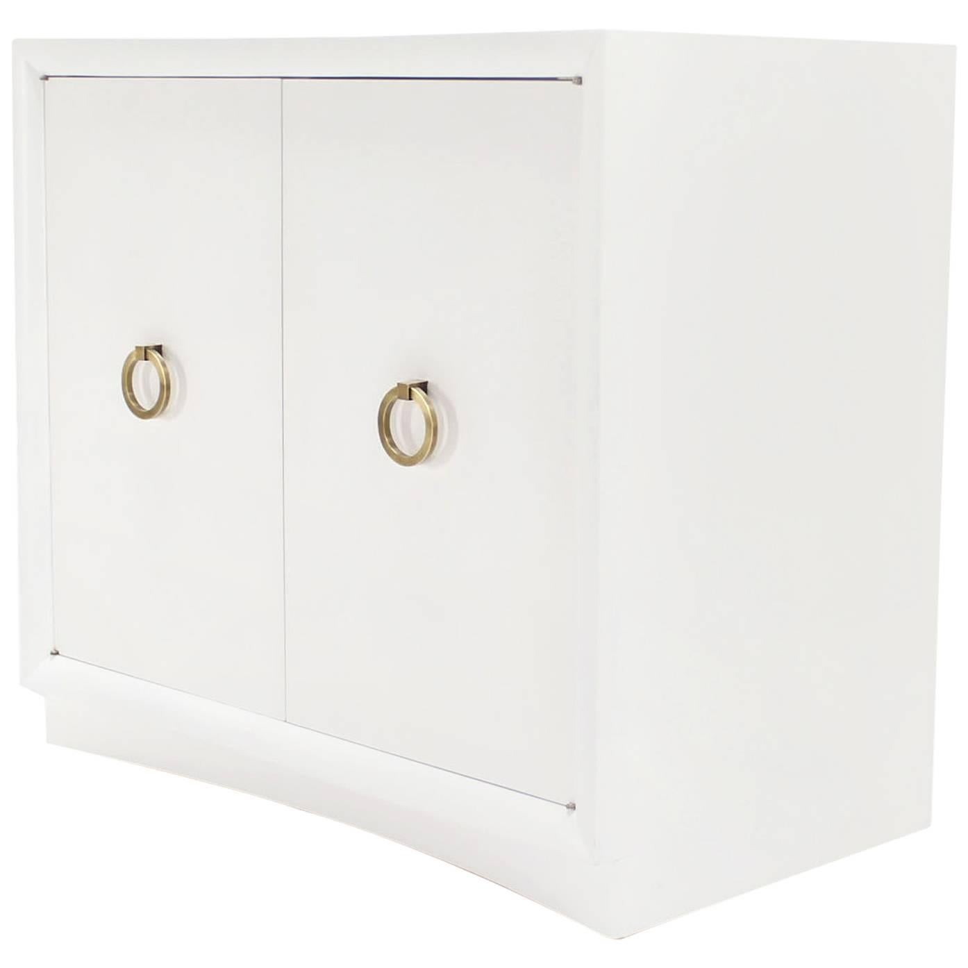 White Lacquer Gibbings for Widdicomb Two Doors Cabinet