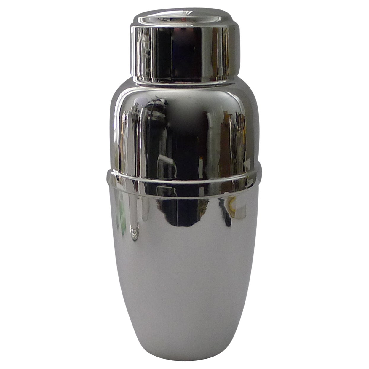 Art Deco Silver Plated Cocktail Shaker by C S Green & Co. For Sale