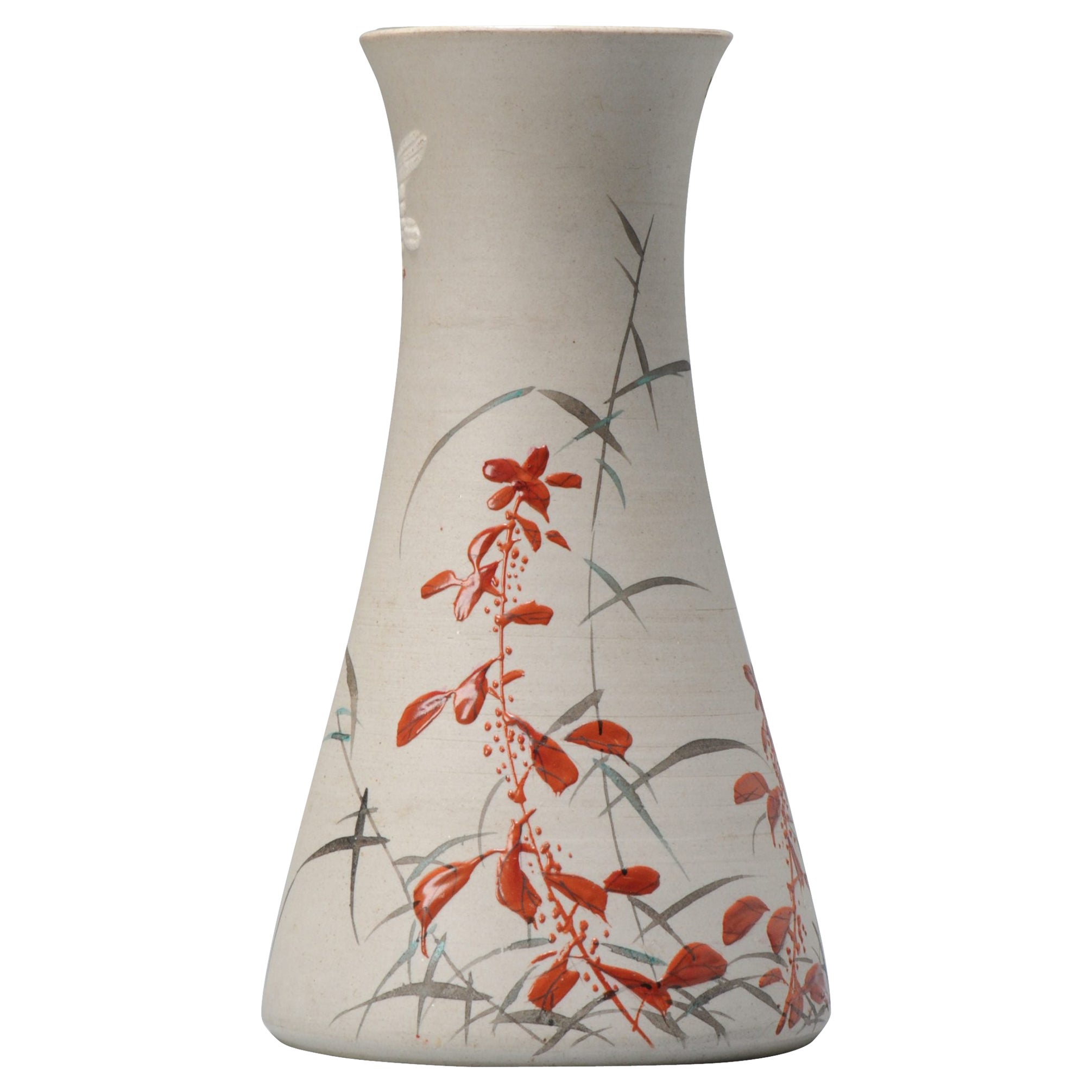 Antike japanische Banko-Schalenflasche aus Keramik, spätes 19. oder frühes 20. Jahrhundert