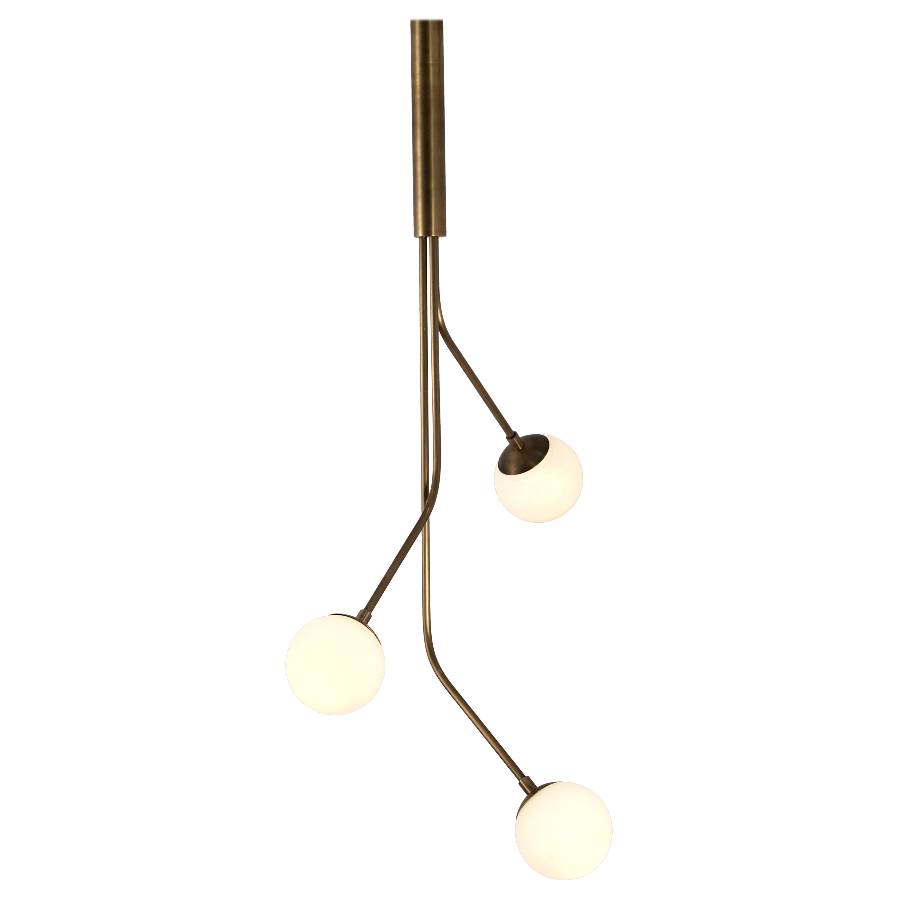 Rhythm 3 Glass Globe Pendant Lamp by Lamp Shaper For Sale