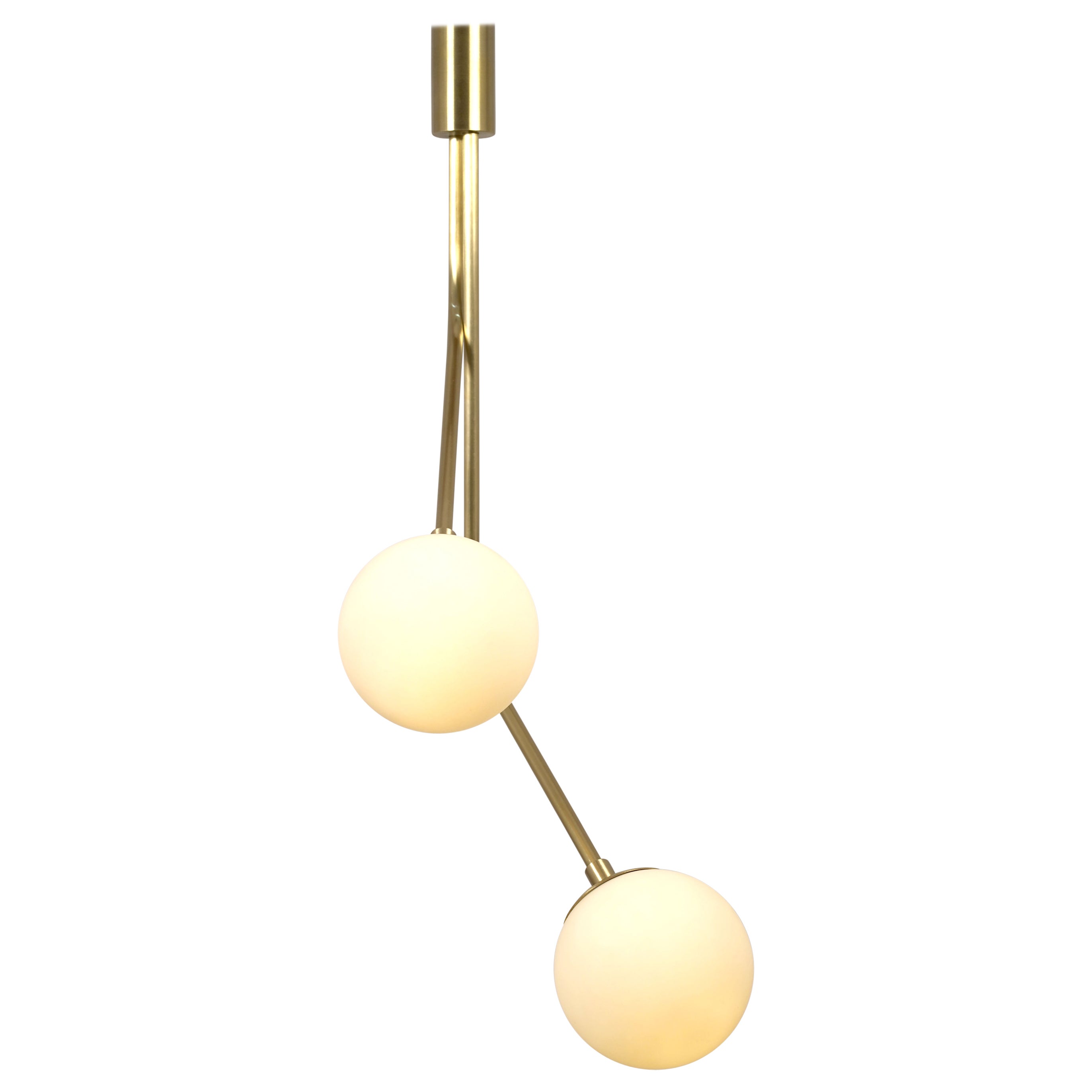 Lampada a sospensione a globo in vetro Rhythm 2 di Lamp Shaper