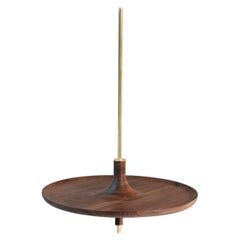 Toupy Walnut And Brass 38 Hanging Table by Mademoiselle Jo