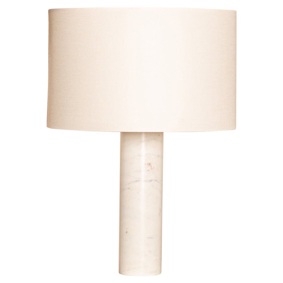 White Marble Pipo Table Lamp by Simone & Marcel For Sale