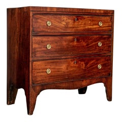 Antique Figured Mahogany Bachelor's Chest