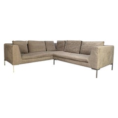 B&B Italia “Charles” L-Shape Sofa – In Pale Grey Boucle