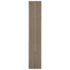 Rug & Kilim’s Contemporary Kilim Extra-Long Runner Rug, in Gray and Beige