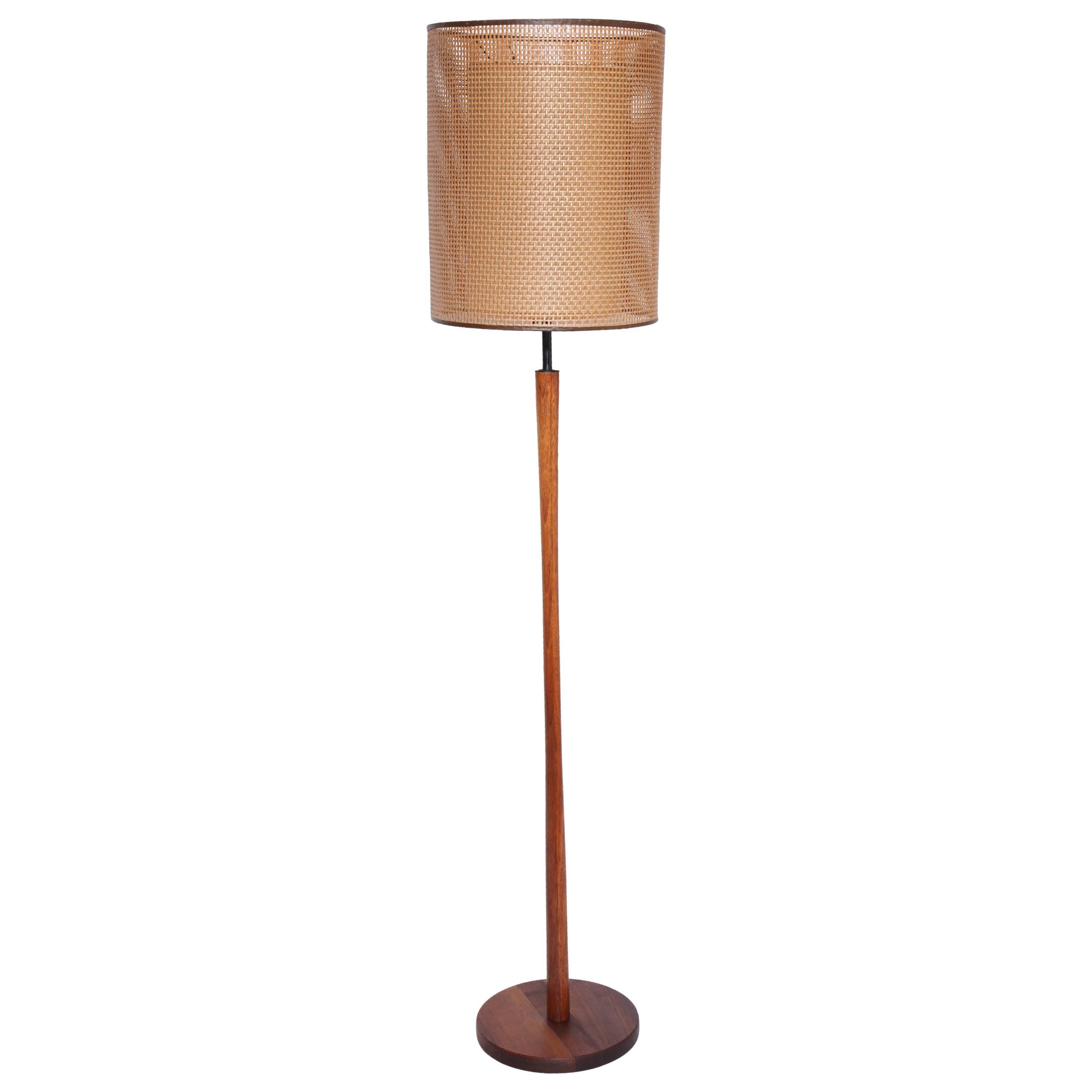 Gordon & Jane Martz for Marshall Studios Walnut Five Socket Reading Floor Lamp