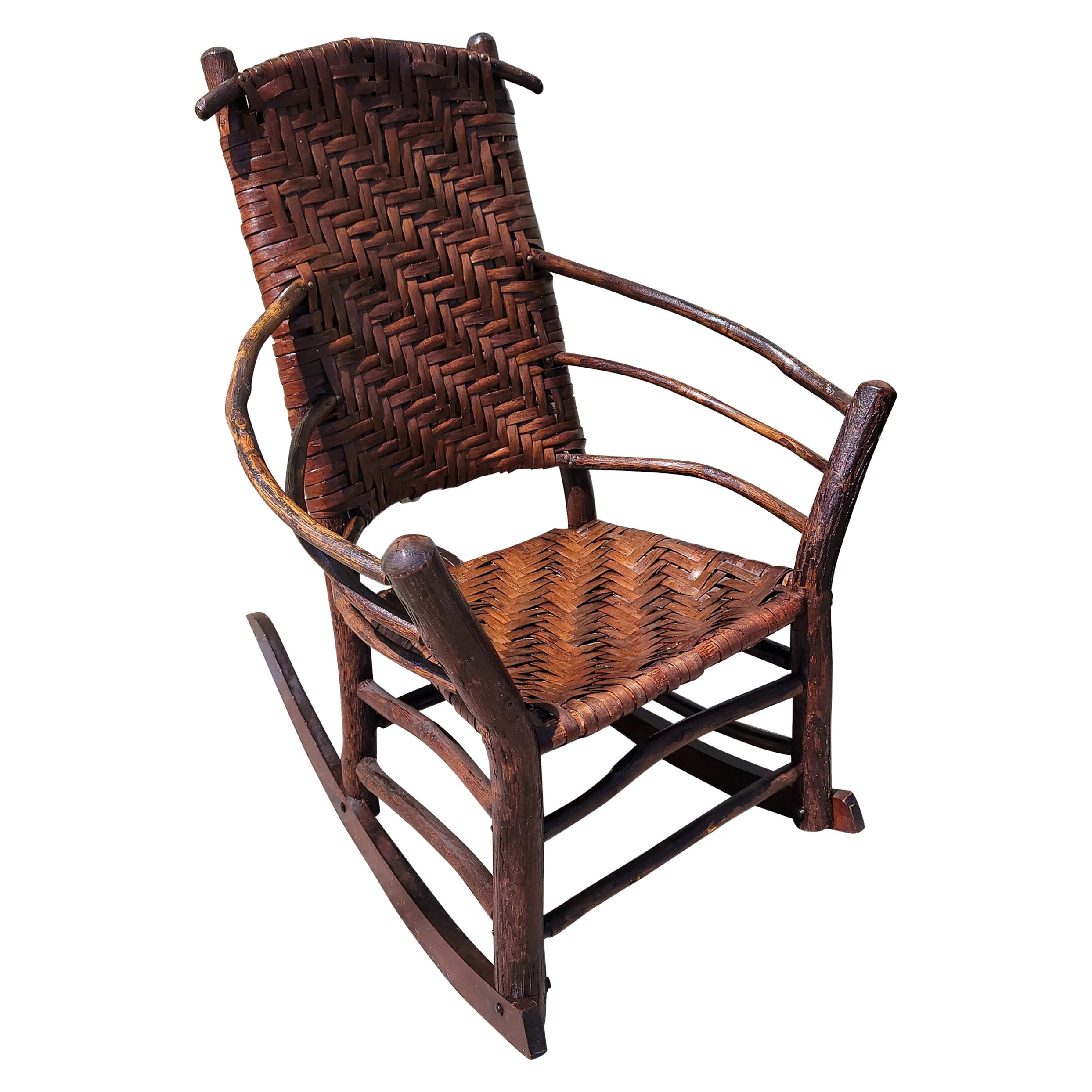 Old Hickory High Back Rocking Chair