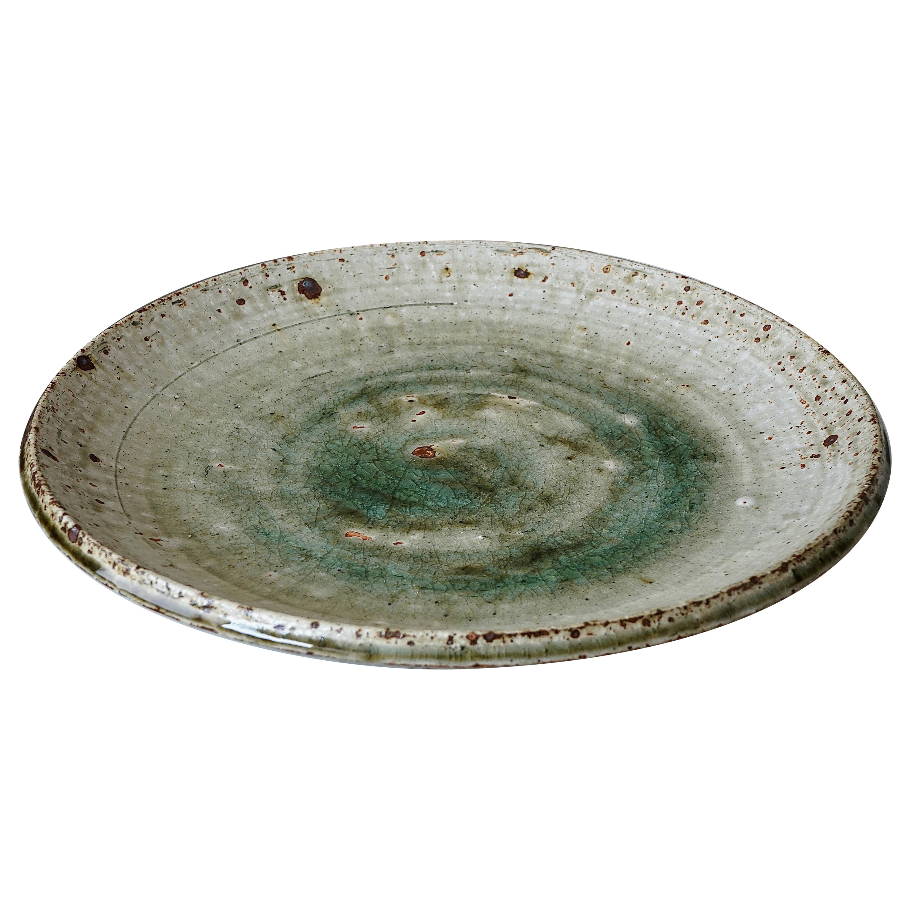Large Stoneware Dish by Marianne Westman for Rorstrand, Sweden, 1960s For Sale