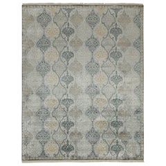 Rug & Kilim’s Classic Style Rug with Grey, Beige and Gold Pattern