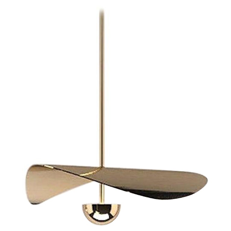 Bonnie Contemporary LED Small Pendant, Solid Brass or Nickel, Handmade/Finished