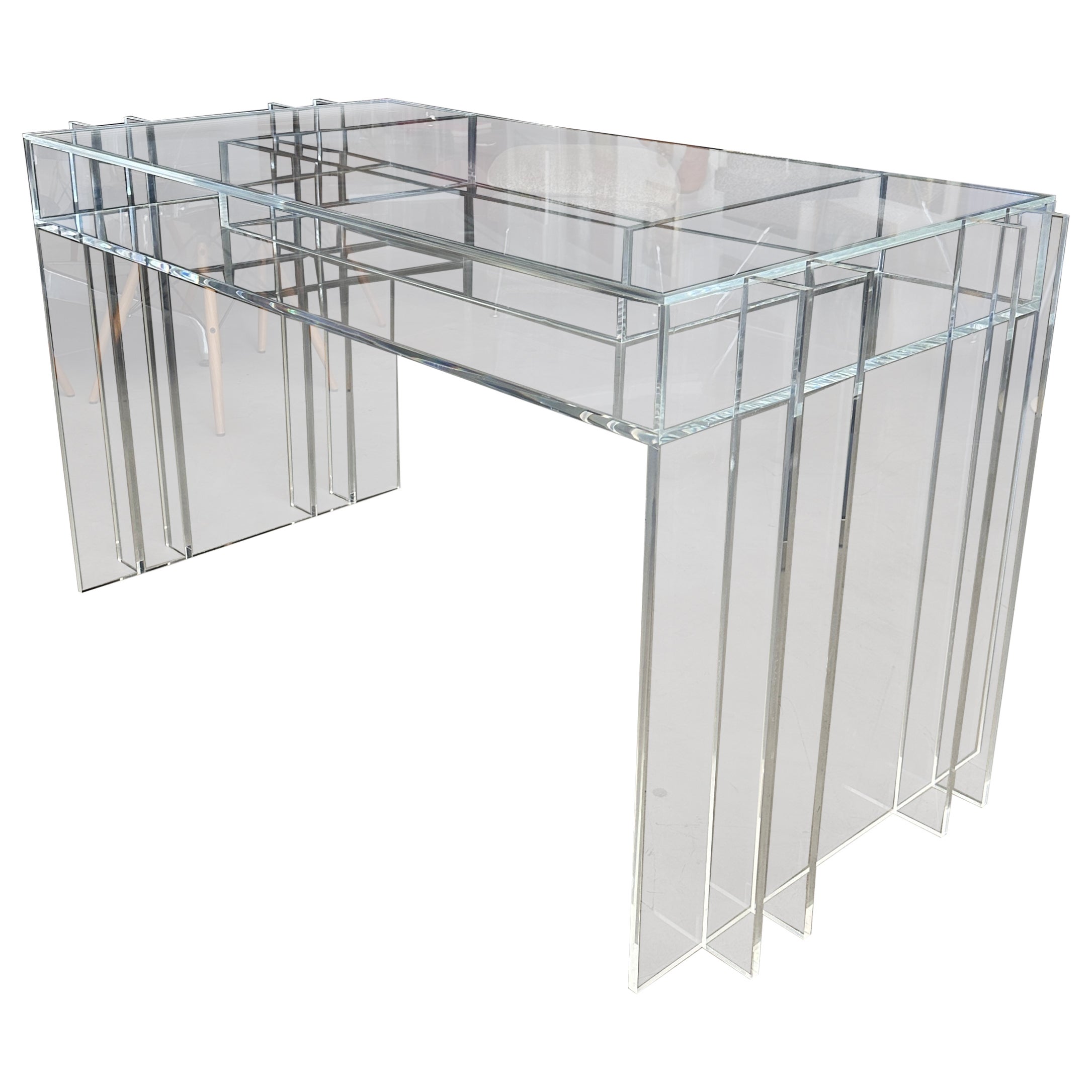 Charles Hollis Jones Blade Line Lucite Desk