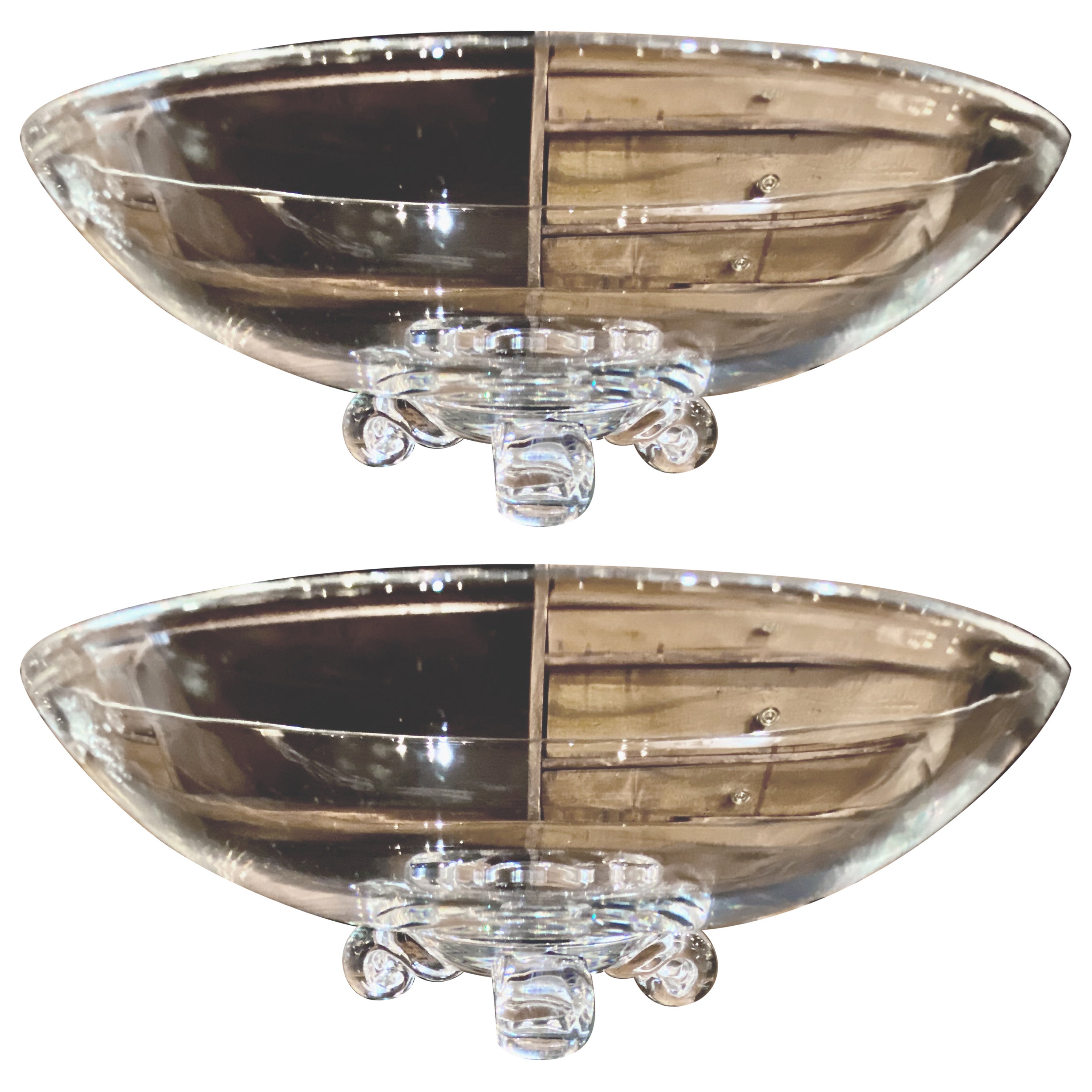Pair Steuben Bowls, c. 1950-1960 For Sale
