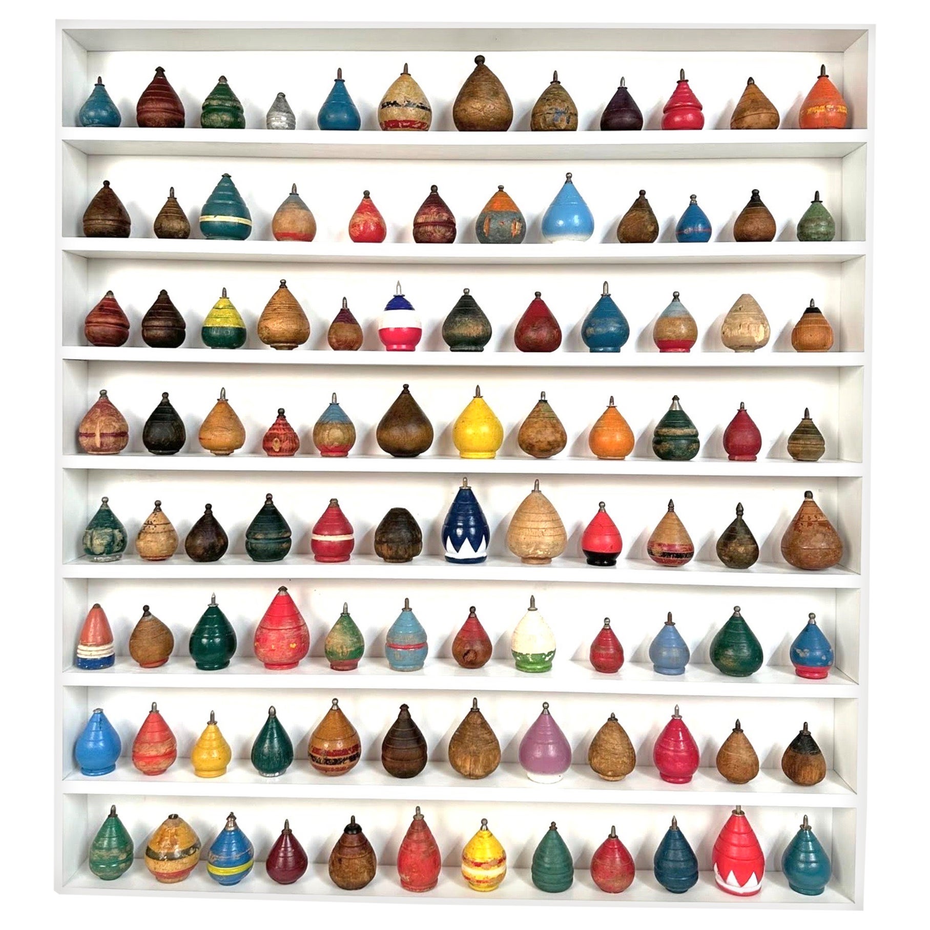 Custom Display Antique Spinning Top Collection
