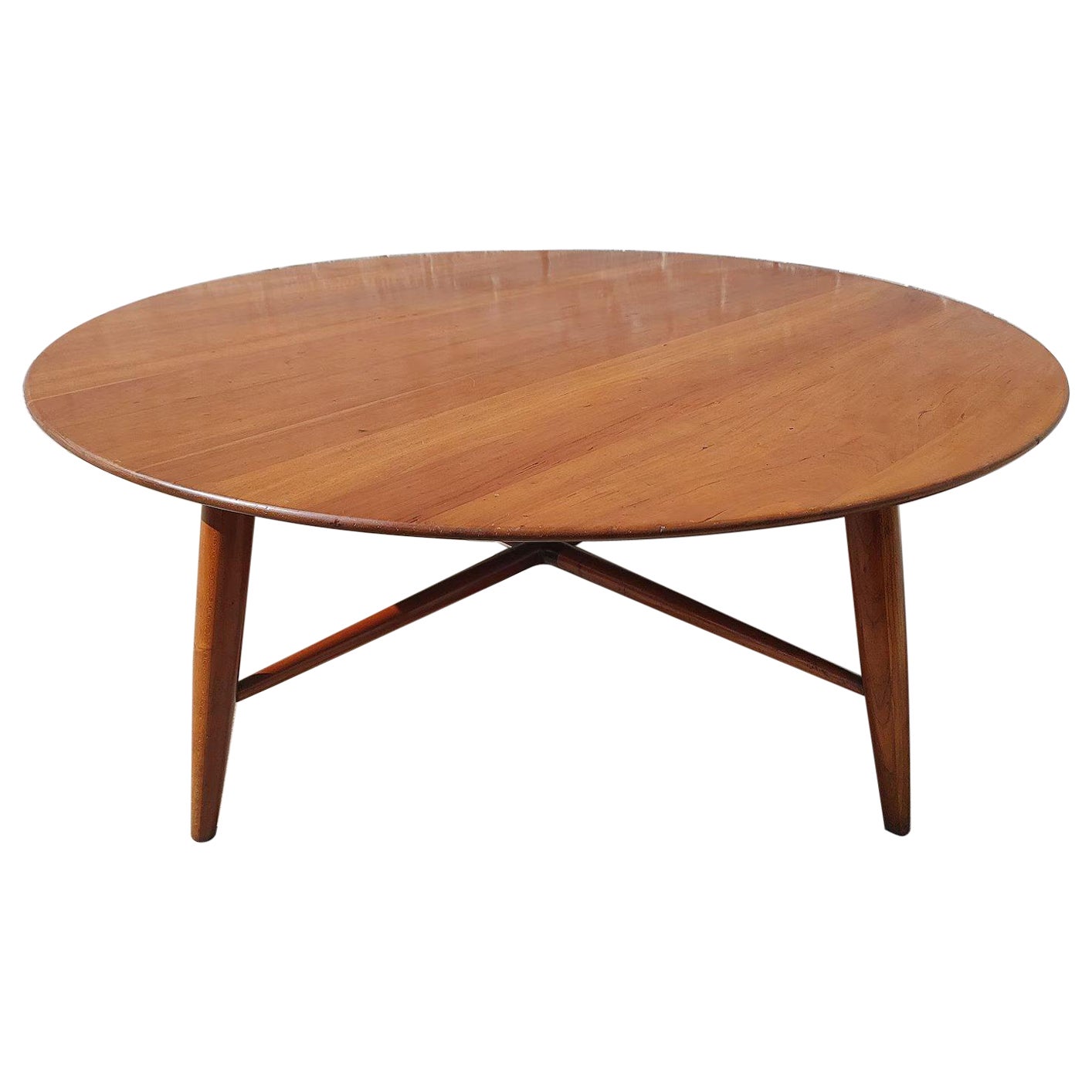 Mid Century Modern Willett Solid Cherry Coffee Table For Sale