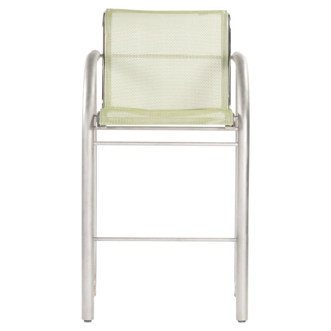 Prototype Richard Schultz 2002 Collection Stainless Bar Stool with Outdoor Mesh For Sale